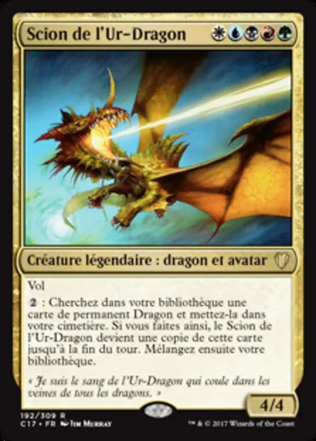 Scion de l'Ur-Dragon, carte Magic C17 192 — extension Commander 2017