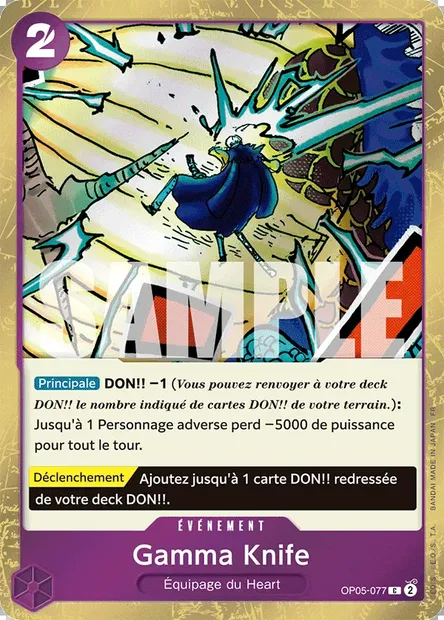 Gamma Knife, carte One Piece OP05-077 — extension AWAKENING OF THE NEW ERA