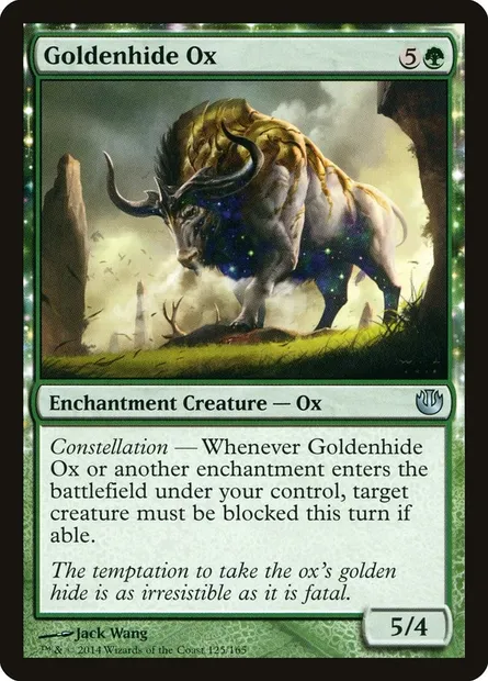 Goldenhide Ox, Magic card JOU 125 — Journey into Nyx set