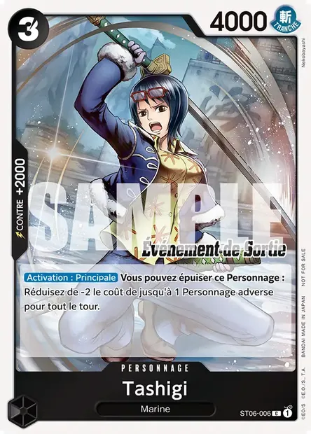 Tashigi, carte One Piece ST06-006 — extension Absolute Justice