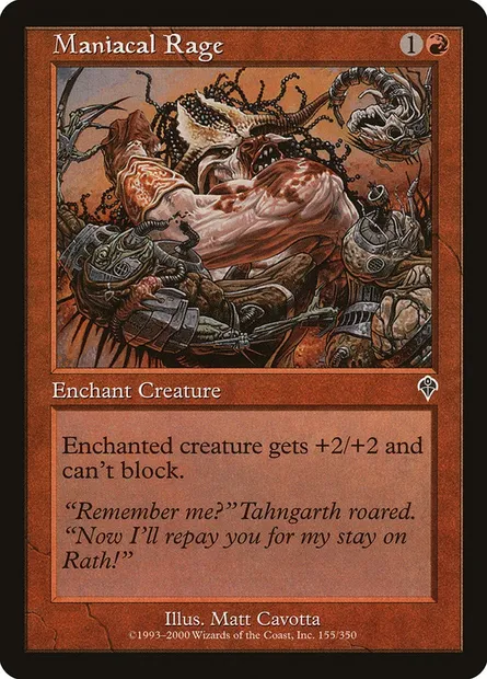 Maniacal Rage, Magic card INV 155 — Invasion set