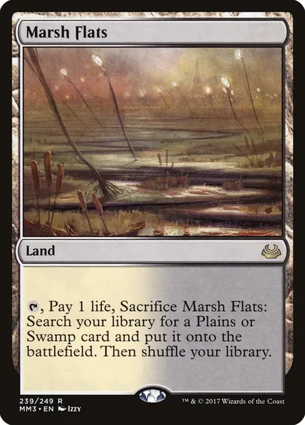 Marsh Flats, Magic card MM3 239 — Modern Masters 2017 set