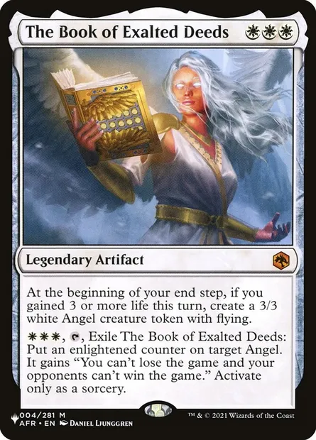 Le livre d'exaltation suprême, carte Magic PLST AFR-4 — extension The List