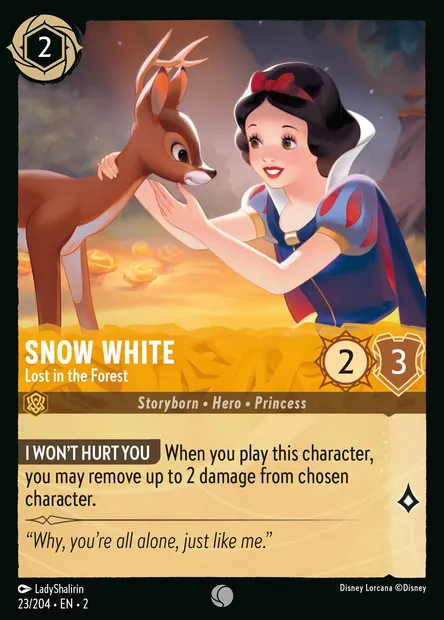 Snow White - Lost in the Forest, Disney Lorcana card CH2-023 — Rise of the Floodborn set