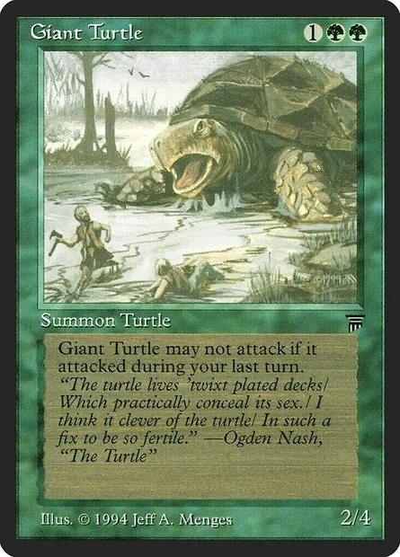 Giant Turtle, Magic card LEG 188 — Legends set