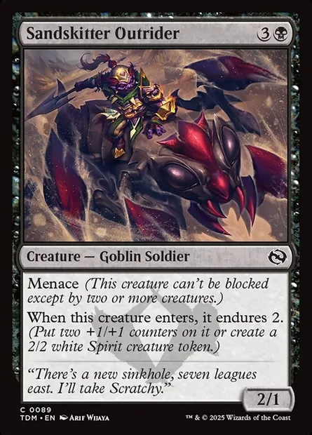 Sandskitter Outrider, Magic card TDM 89 — Tarkir: Dragonstorm set