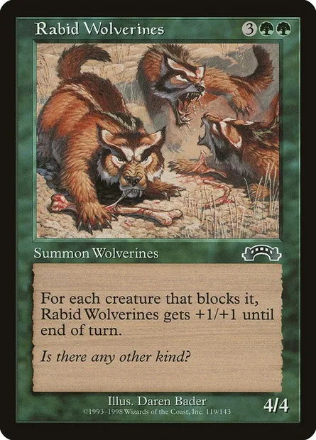 Rabid Wolverines, Magic card EXO 119 — Exodus set
