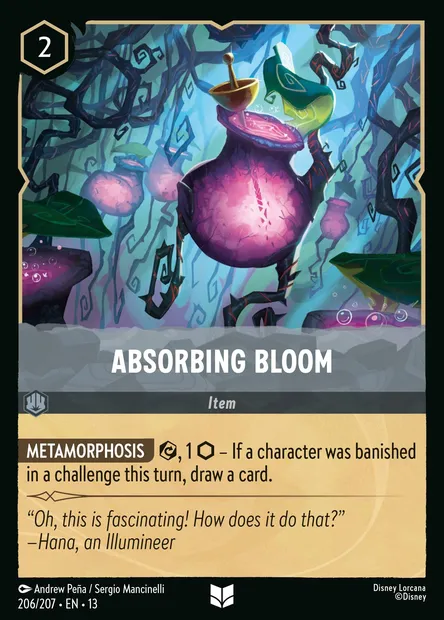 Absorbing Bloom, Disney Lorcana card CH13-206 — Attack of the Vine! set