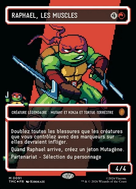 Raphael, les muscles, carte Magic TMC 91 — extension Teenage Mutant Ninja Turtles Eternal