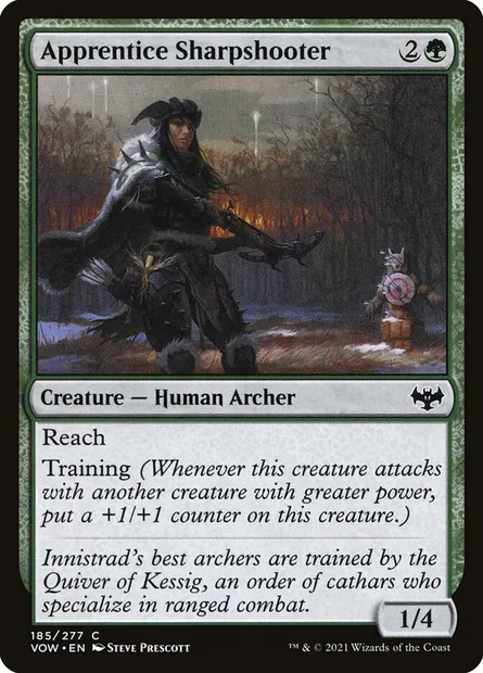 Apprentice Sharpshooter, Magic card VOW 185 — Innistrad: Crimson Vow set
