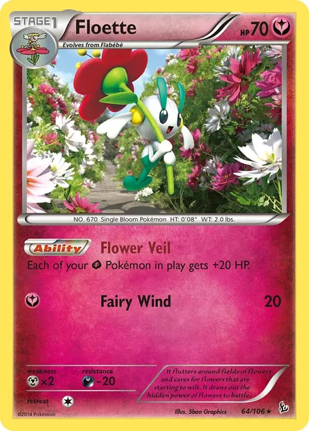 Floette, Pokémon card FLF 64 — Flashfire set
