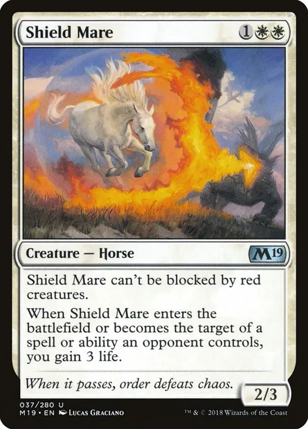Shield Mare, Magic card M19 37 — Core Set 2019 set