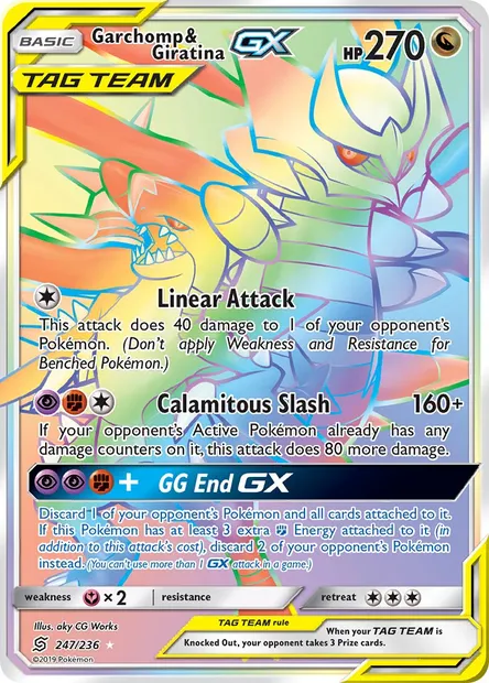 Garchomp & Giratina GX, Pokémon card UNM 247 — Unified Minds set
