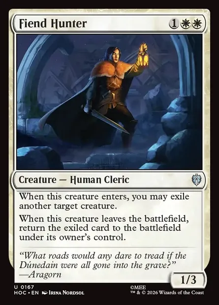 Fiend Hunter, Magic card HOC 167 — The Hobbit Eternal set