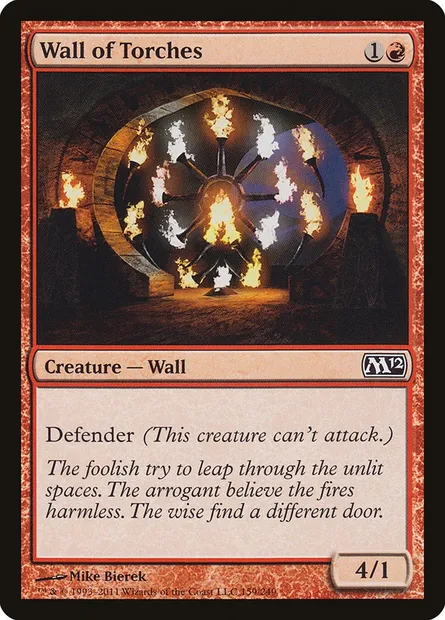Wall of Torches, Magic card M12 159 — Magic 2012 set