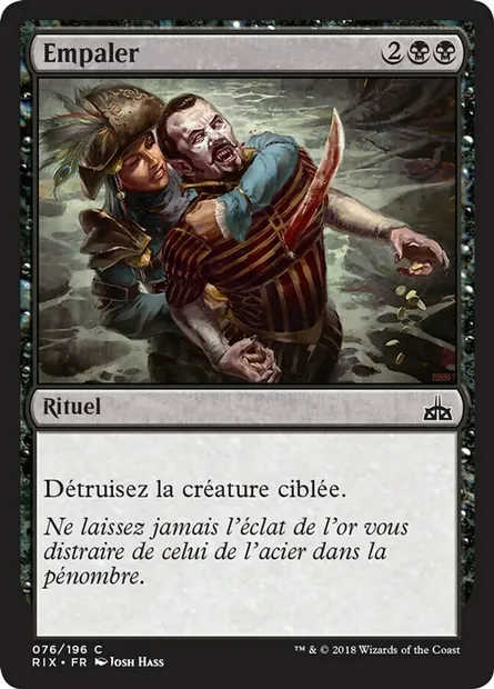 Empaler, carte Magic RIX 76 — extension Les combattants d'Ixalan