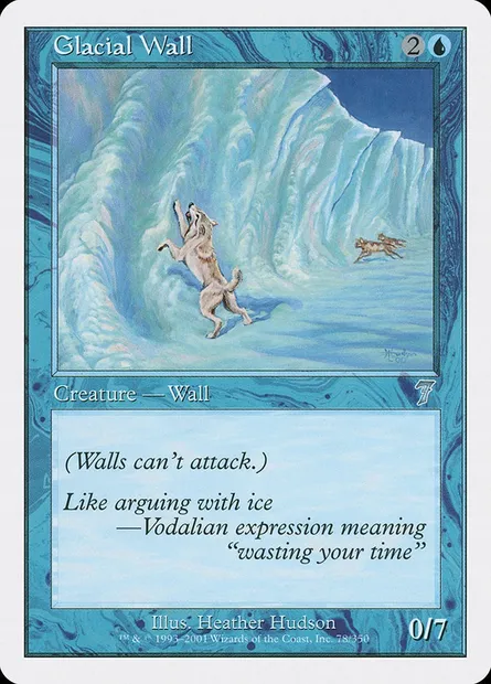 Glacial Wall, Magic card 7ED 78 — Seventh Edition set