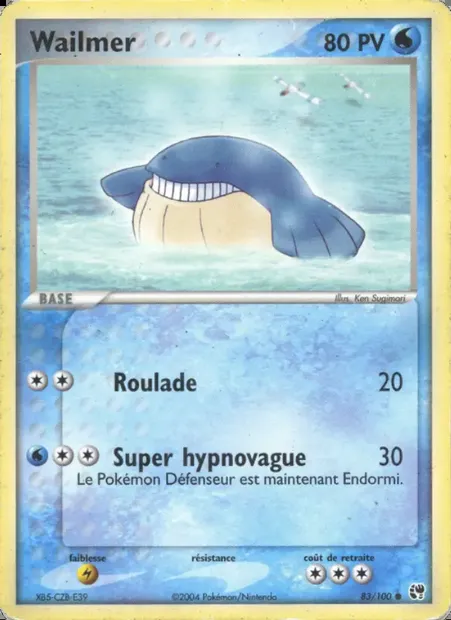 Wailmer, carte Pokémon SS 83 — extension EX Tempête de sable