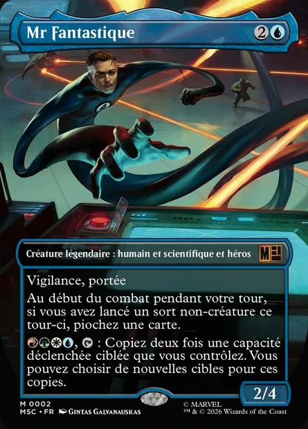 Mr Fantastique, carte Magic MSC 2 — extension Marvel Super Heroes Commander