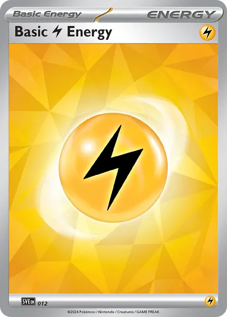 Lightning Energy, Pokémon card SVE 012 — Scarlet & Violet Energy set