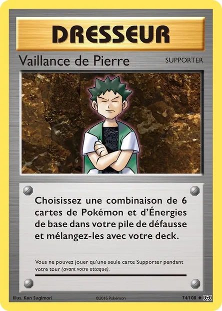 Vaillance de Pierre, carte Pokémon EVO 74 — extension Évolutions