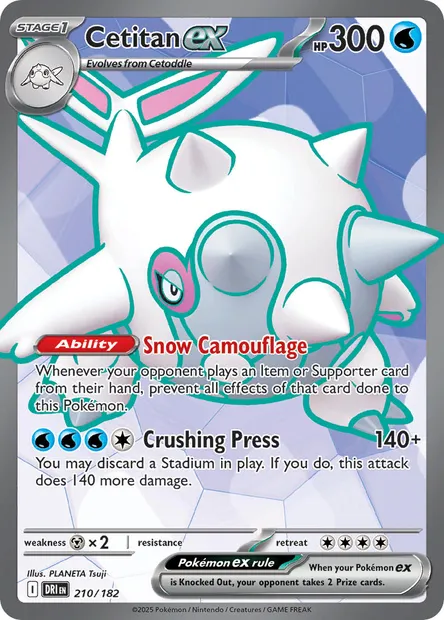 Cetitan ex, Pokémon card DRI 210 — Destined Rivals set