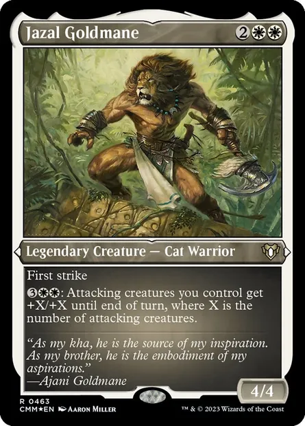 Jazal Goldmane, Magic card CMM 463 — Commander Masters set