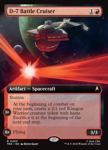 D-7 Battle Cruiser, Magic card TRK 463 — Star Trek set