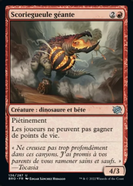 Scoriegueule géante, carte Magic BRO 136 — extension La Guerre Fratricide
