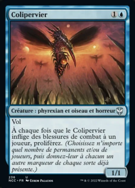 Colipervier, carte Magic NCC 236 — extension New Capenna Commander