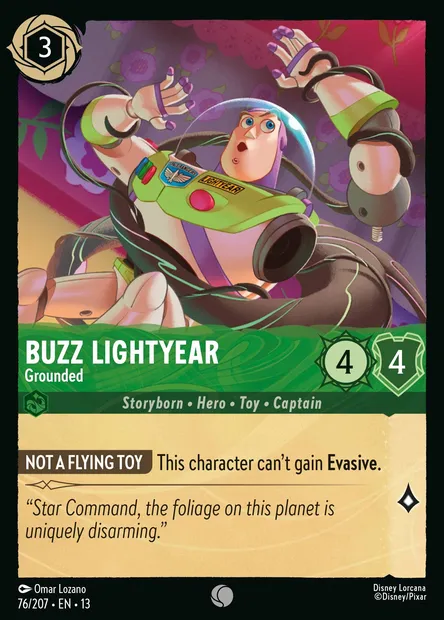 Buzz Lightyear - Grounded, Disney Lorcana card CH13-076 — Attack of the Vine! set