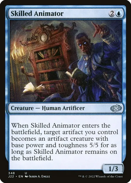 Skilled Animator, Magic card J22 348 — Jumpstart 2022 set