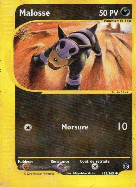 Malosse, carte Pokémon EX 113 — extension Expedition