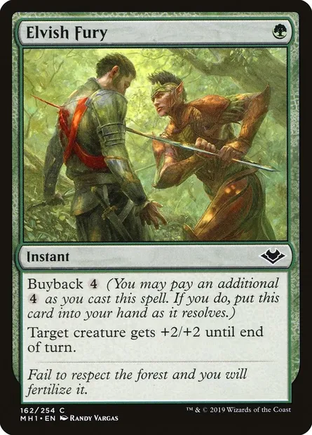 Elvish Fury, Magic card MH1 162 — Modern Horizons set