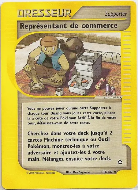 Représentant de commerce, carte Pokémon AQ 137 — extension Aquapolis