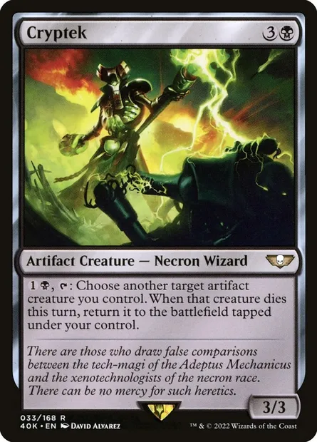Cryptek, Magic card 40K 33 — Warhammer 40,000 Commander set