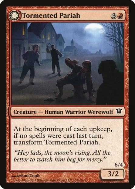 Tormented Pariah // Rampaging Werewolf, Magic card ISD 165 — Innistrad set