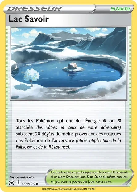 Lac Savoir, carte Pokémon LOR 160 — extension Origine Perdue