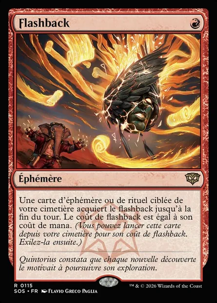 Flashback, carte Magic SOS 115 — extension Secrets of Strixhaven