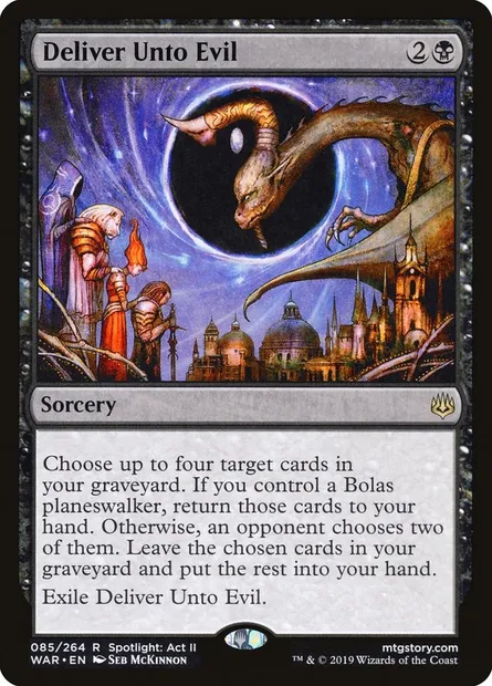 Deliver Unto Evil, Magic card WAR 85 — War of the Spark set
