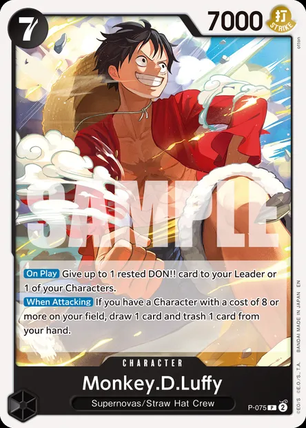 Monkey.D.Luffy, One Piece card P-075 — Promotion card set
