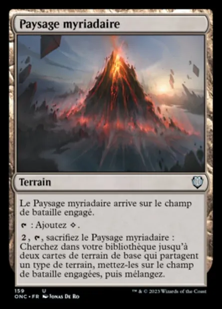 Paysage myriadaire, carte Magic ONC 159 — extension Phyrexia: All Will Be One Commander