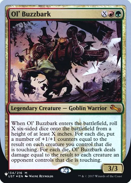 Ol' Buzzbark, carte Magic ULST 51 — extension The List (Unfinity Foil Edition)