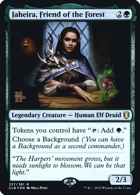 Jaheira, Friend of the Forest, Magic card PCLB 237s — Battle for Baldur's Gate Promos set