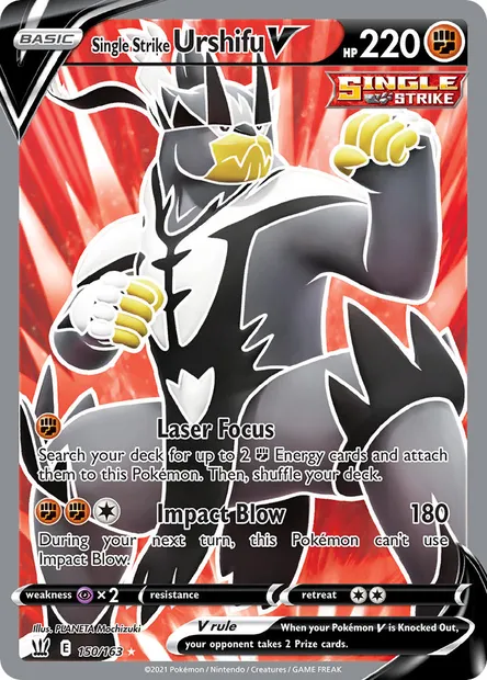 Single Strike Urshifu V, Pokémon card BST 150 — Battle Styles set