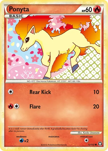 Ponyta, Pokémon card TM 72 — Triumphant set