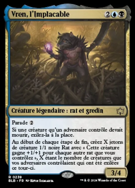 Vren, l'Implacable, carte Magic BLB 239 — extension Bloomburrow