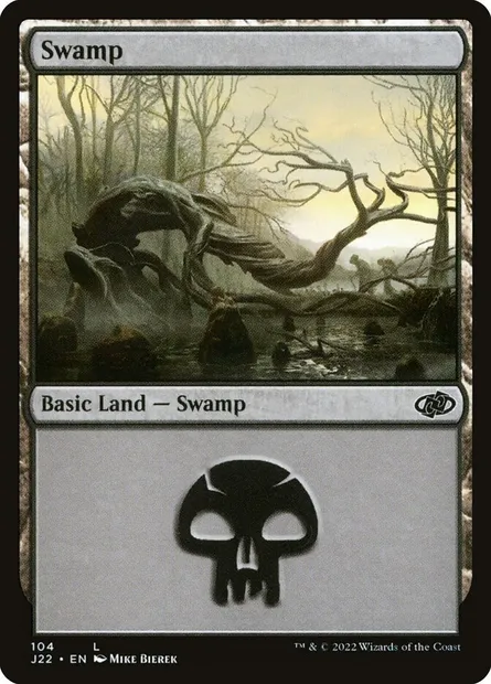 Swamp, Magic card J22 104 — Jumpstart 2022 set