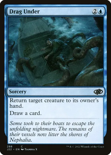 Drag Under, Magic card J22 288 — Jumpstart 2022 set