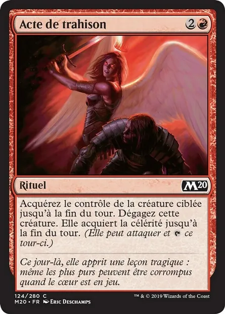 Acte de trahison, carte Magic M20 124 — extension Core Set 2020